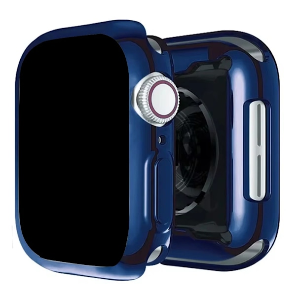 Tpu Omslag För Apple Watch Fall 45Mm 41Mm 44Mm 40Mm 42Mm 38Mm Full Stötfångare Skärmskydd För Iw Serie 9 8 7 Se 6 4 3. Dark Blue 42mm Series 1 2 3