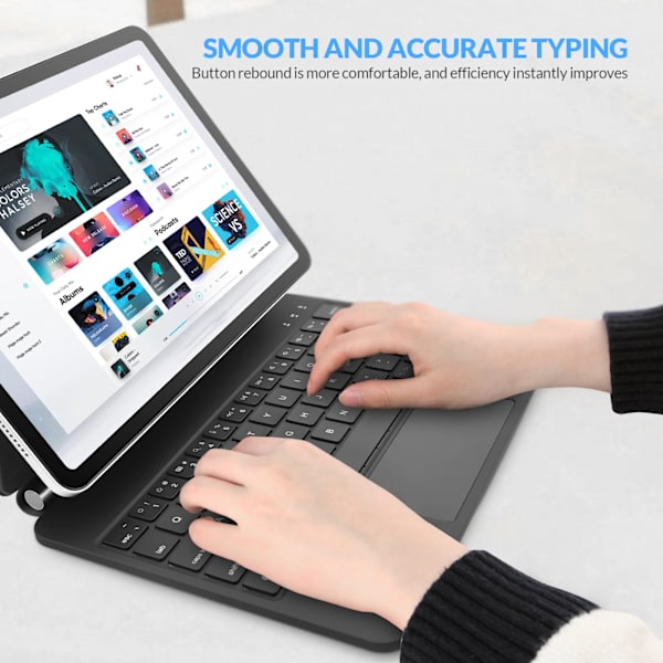 Rii Hl128 Magic Tangentbordsfodral För Ipad Pro 11 2018-2022 Ipad Air 5 Air 4 Bakgrundsbelysning Tangentbord Smart T Omslaget English
