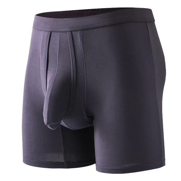 Herr Underkläder Underkläder Boxer långa trosor Sportiga shorts Skinny Fitness Boy Bottom Tights Gray L