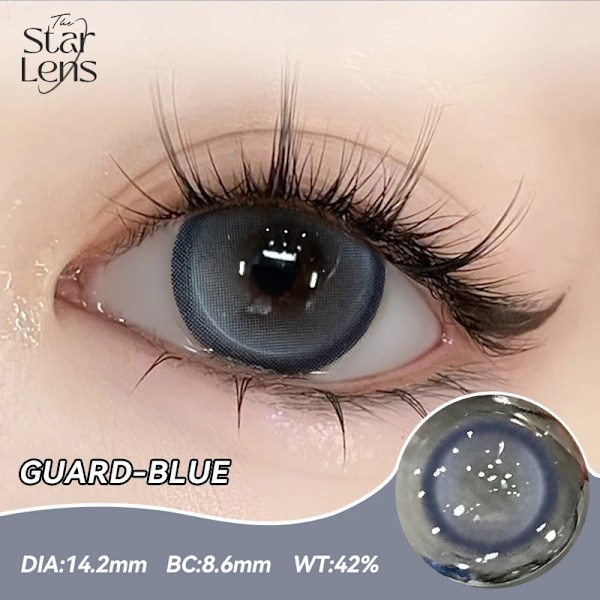 Starlens 14.2Mm Guard Pink Kontakta Objektiv Dagligen Används Söt Kontakt Lins Grade0.0-8. 10St 1 Dagsanvändning Officiell Flaggskepp Shop-Qq guard-blue -2.00