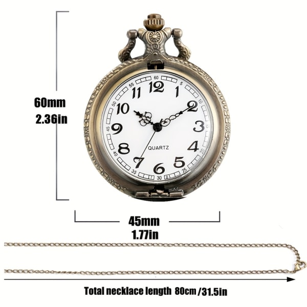 Patron Saint Quartz Watch Vintage Brons Analog Halsband Watch Souvenirpresent för män kvinnor Copper