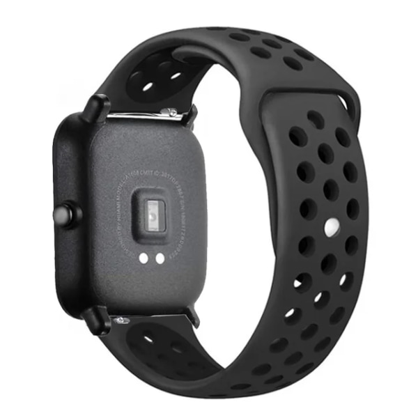 20mm/22mm silikonband för Amazfit GTS 4/3/2/2e/2 4 Mini GTR 4/2/3 Pro/47mm/stratos 3/2 Watch Armband correa Amazfit bip-rem black Coal black 22mm watch band