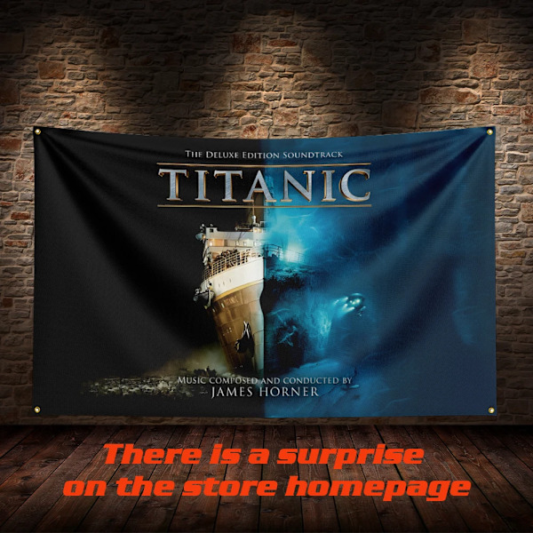 3 x 5 FT T-Titanics Flag Banner Film Poster Event Tapet Baggrund Havefest Banner Værelse Garage Stue Dekoration ZZZ1116 120 x 180cm