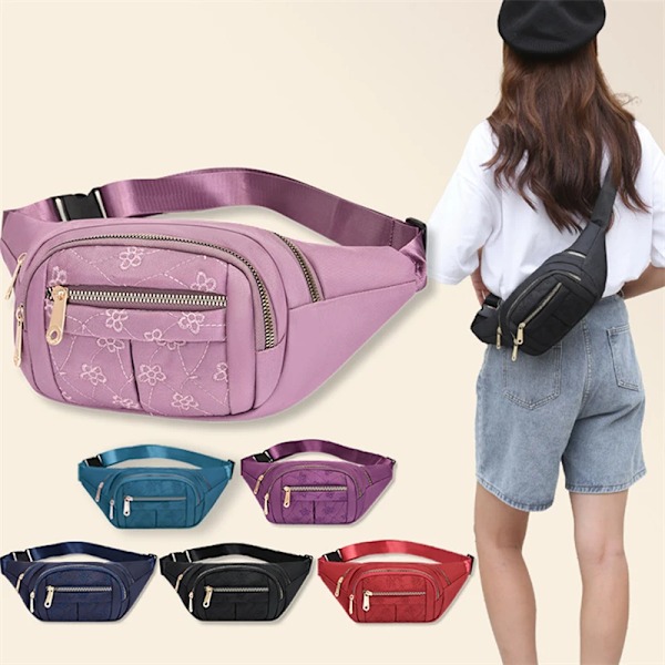 Dame Bæltetaske Oxford Klud Vandtæt Bæltetasker Designer Crossbody Brysttaske Kvinde Mode Fanny Pack Banan Hofte Pung Pink