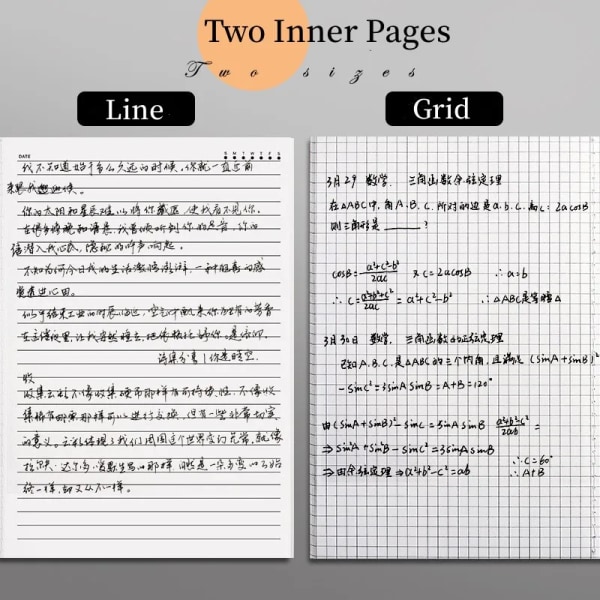 A4/A5/B5 Skissbok Blank Grid Line Anteckningsbok Ritning Måla Graffiti Anteckningsbok Dagbok Anteckningsblock Papperskor Skolmaterial B5 Black Blank