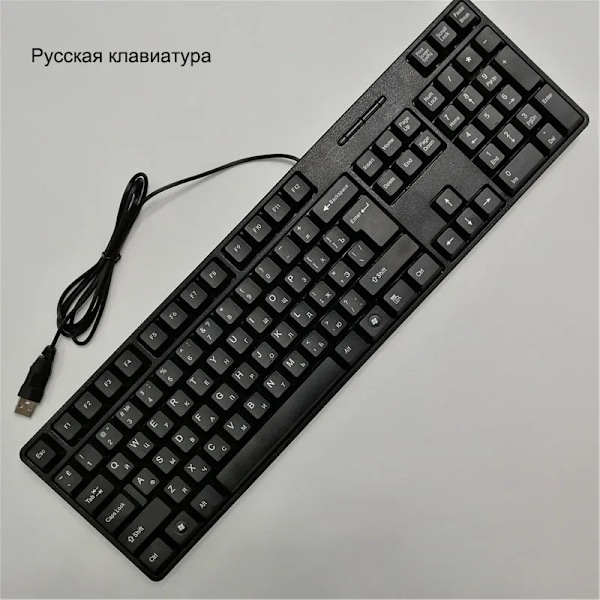 Spanska Franska Ryska Arabiska Bokstäver Keycaps Keyboard Gaming Keyboard Usb Wired 104 Nycklar För Datorn Russian language