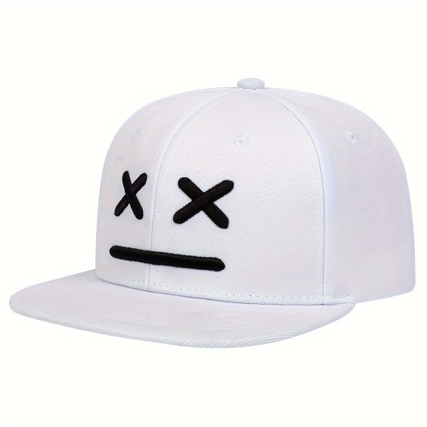 2st XX Broderi Unisex Baseball Cap Svart & Vit Hip Hop Snapback Mössor Andningsbar Justerbar Solhatt För Kvinnor & Män White Adjustable