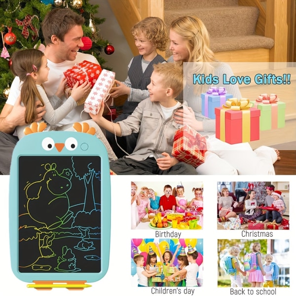 30,48 Cm LCD-skrivplatta för barn, färgglad klotterbräda för uggla, perfekt jul- och födelsedagspresent för barn Red