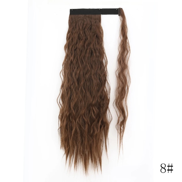 Lisi Girl Syntetiska Hår 22''34'' Lång Rak Ponytail Wrap Runt Ponytail Clip I Hår Extensions Svarta Hair Huvudkläder Q19-8 34Inches  85cm