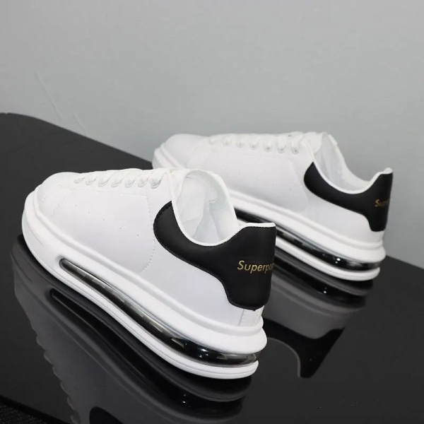 Mode klassiska små vita skor män casual par sport tennisskor dam all-match luftkudde små vita skor 12 35