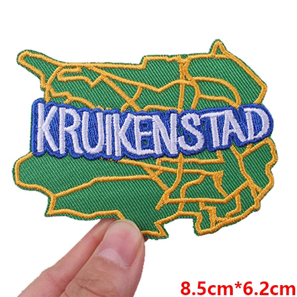 Nederländsk Kruikenstad Karneval Emblem Broderade Lappar För Kläder DIY Stryk På Lappar För Kläder Festliga Gåvor Märken PE11300CT