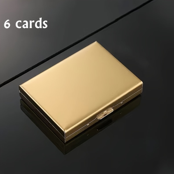 Minimalistiskt case, enfärgad hård myntväska, bärbar förvaringsväska, metallplånbok Golden