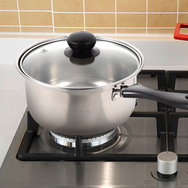 1st, kokgryta i rostfritt stål för hemmakök, perfekt för stekning och matlagning, hållbar och lätt att rengöra, kökstillbehör