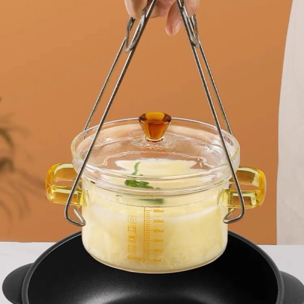 Casserole en verre transparente pour la cuisson, bol à soupe binaural Kawaii, marmites à Leurs oût, marmite, accessoarer de cuisine 450ml
