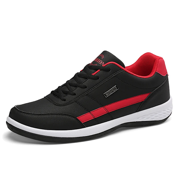 Mäns Jogging Tränare Bekväma Sneakers Pu Läder Sport Skor Lätt Gång Sneaker Tenis Masculeino Hombre. Kgm 3275 black 46