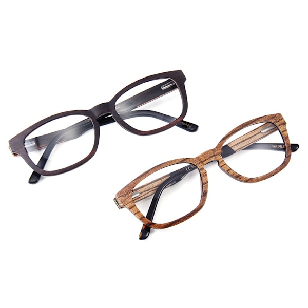 Europeiska Och Amerikanska Nya Retro Square Trä Glas Ram Retro Enkel Sandwich Wood Board Fötter Optical Myopia Glas Rame Ebony