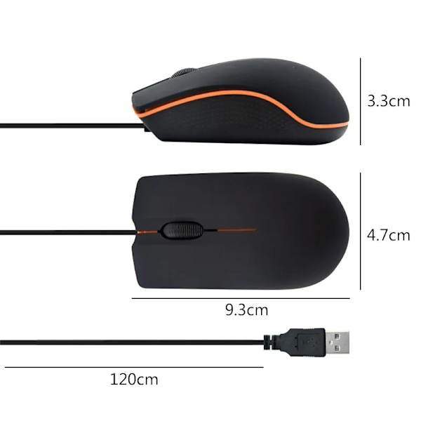 RYRA USB 3D kablet optisk mini mus til pc bærbar pc computere mini mus til pc bærbar computere kablet mus Purple Mouse