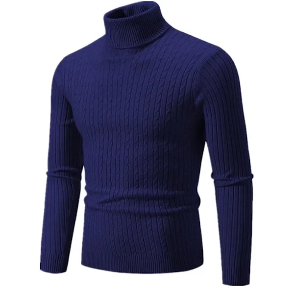 Efterår Vinter Turtlenkracka Pullovers Varm Fast Farve Mænds Trøje Slim Pullover Mænd Strikkede Trøjer Bundskjorte Win red XXL     67 to 72kg