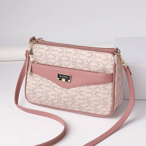 Mr. Puffe Dametaske 2024 Forår og Sommer Moderpose Stor Kapacitet Crossbody Taske Ny All-Match Casual Underarm Taske Pink