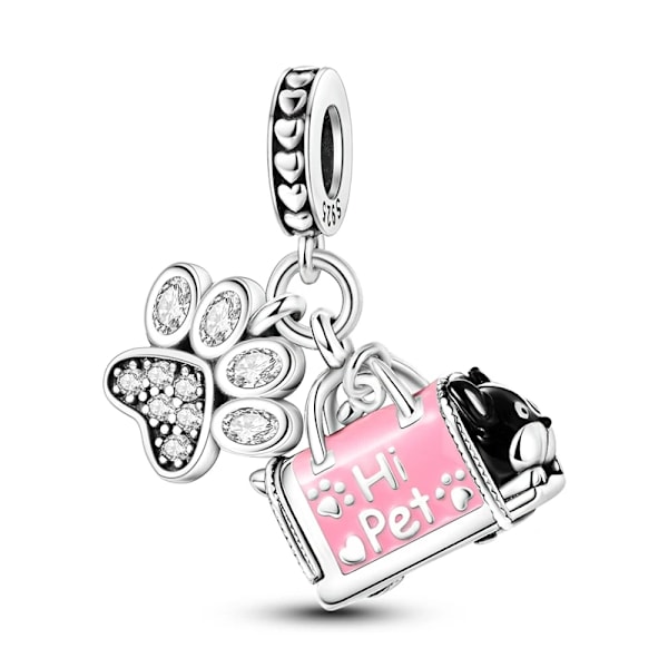 Nya Style Charm Passa Pandora Original Armband 925 Sterling Silver Clip Charms Kärlek Hjärta Zircon Bead Diy Smycker Bröllopsgåva SEC931