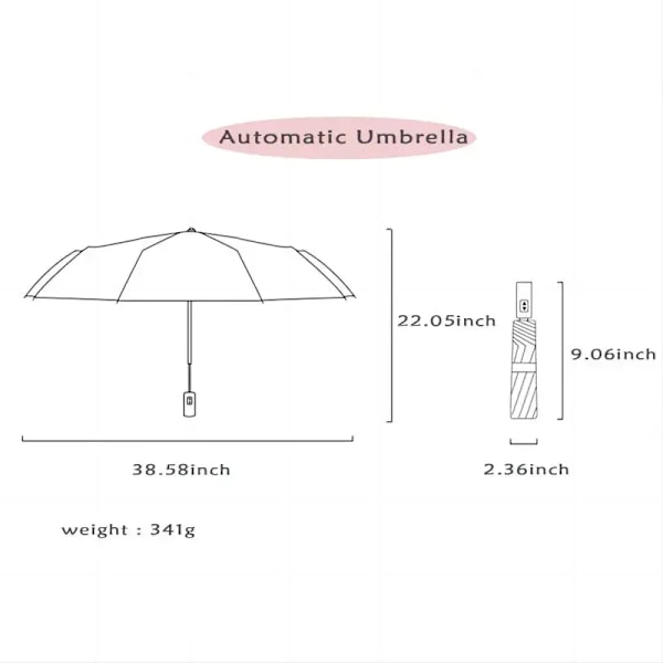 Mini Vikbart Automatiskt Paraply Anti UV Regn Paraply Mode Portabel Vind- och Ljussäker Dam Barn Solskydd Paraply blue