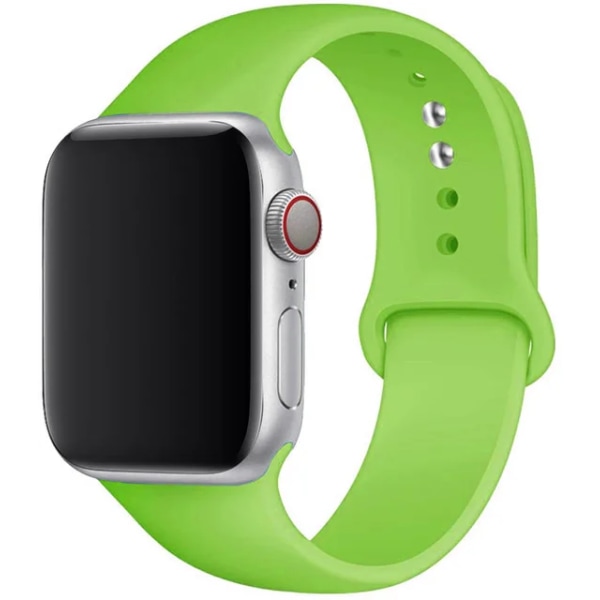 Silikonrem för Apple Watch Band 45 mm 40 mm 44 mm 41 mm Ultra 49 mm 38 mm 42 mm 45 44 mm sport correa iwatch series 9 8 se 7 6 5 3 Green 38 40 41 mm M-L