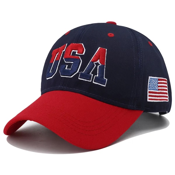 2023 New America Flag Broderi Baseball Cap för Män Kvinnor Bomull Snapback Hat Unisex Hip Hop USA Caps för Man Gorras Hombre