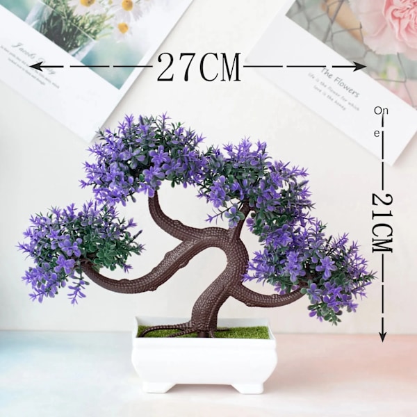 Falsk Bonsai Træ Lille Træ Simulerings Potteplanter Kunstige Planter Bord Pottede Ornamenter til Værelse Have Hjem Dekoration PJ29-05 with pot