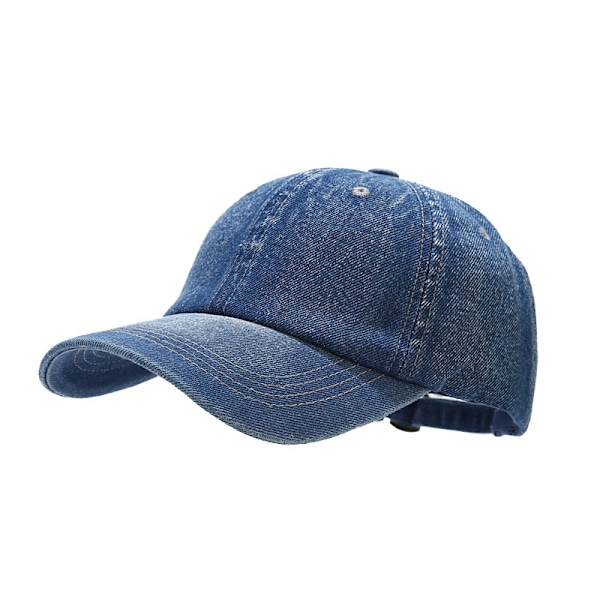 Mäns Och Kvinnors Sommar Baseball Cap Soft Top Light Board Denim Hat Grossist Denim Hats Casual Sun-Proof Peaked Caps Dark Blue Adjustable