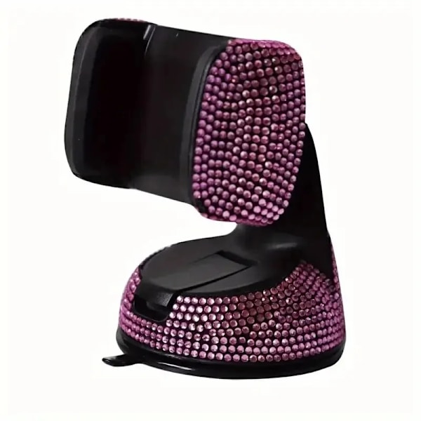 Glitter Diamond Car Phone Holder Mount Car Dashboard Sucker Cup Bracket Stand Mobile Cell Universal Car Support for All Phones Pink