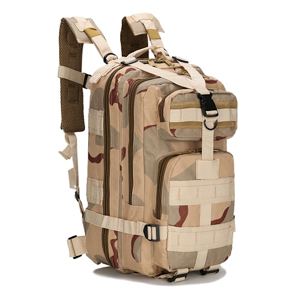 Militær Fans Combat Taske Udendørs Sports Vandreture Taske 30L Oxford Vandtæt Camouflage 3P Rygsæk Desert Digital 20-35L