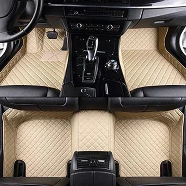 Anpassade 3D heltäckande bilgolvmattor för Audi A6 Avant 4G5 4GD C7 4A5 Allroad 4GH 4GJ 4AH 2019-2023 Inredningstillbehör Beige 5 Seat A6 Avant 2019-2023