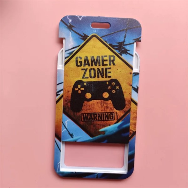 Gamer Zone Herre Kortholder Lanyard Til Nøgler Kæde Kreditkort Cover Pass Mobiltelefon Charm Halsrem ID-kortholder Brown