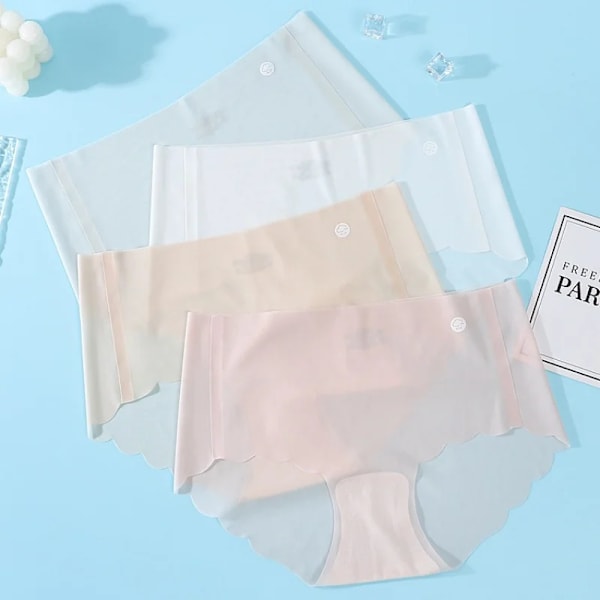 1Pc Kvinnor Trosor Snabb Torkning Briefs Tunna Sömlösa Underkläder Kvinnliga Mjuka Underkläder Sommar Trosor Sexig Underkläder skin L