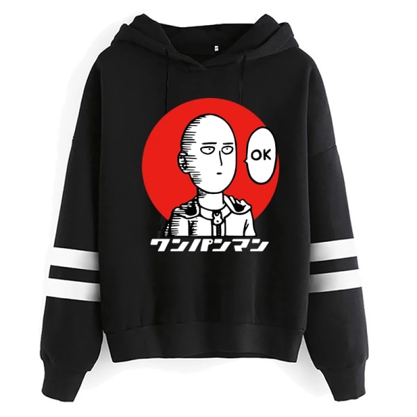 2021 One Punch Man Saitama Sensei Huvtröjor Japanska Anime Sweatshirts Herr Harajuku Manga Grafisk Hoodie Unisex Hip Hop Streetwear 30256 M