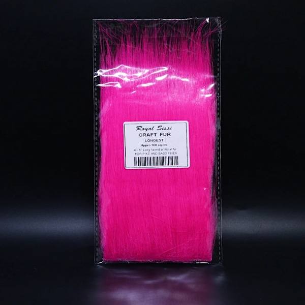 15 valgfri farver lang håret kunstig håndværk pels 4-5 tommer længste syntetiske fluebinding fluffy fibre til saltvands flue mønstre rose pink