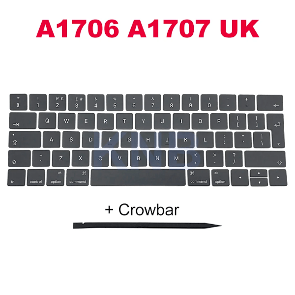 Uudet Brittiläiset Näppäimistönäppäimet Macbook Prolle A1706 A1990 A2141 A2251 A2289 A2179 A2337 A2338 A24. A2485 A2681 A2780 Uk Keycap. A1708 UK