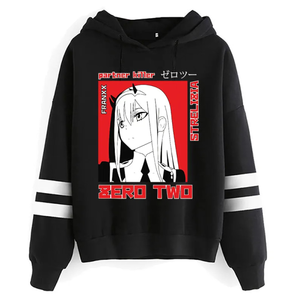 Darling In The Franxx Hoodie Anime Manga Harajuku Zero TWO Beautiful Girl Luvtröjor Unisex Hip Hop Casual Sweatshirt Streetwear 15651 XL