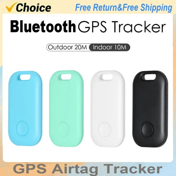 Bluetooth GPS Tracker Smart Finder Key Sök GPS Tracker Barn Positionering Pet Tracker Pk AirTag för Ios Android black