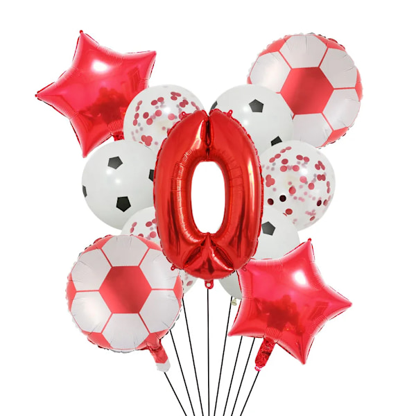 1 Set Helium Folie Ilmapallot Jalkapallo Ilmapallot Syntymäpäiväjuhlat Koristeet Lapset Poika 32 Tuumaa Vihreä Numero Pallo Jalkapallo Urheilutarvikkeet set red-0 Other