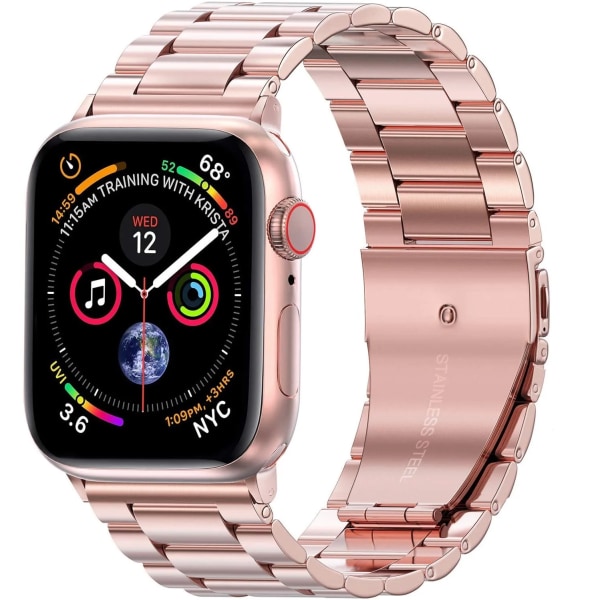 Metallrem För Apple Watch Ultra 49mm 8 7 45mm 41mm rostfritt stål smart watch armband För iwatch 6 5 4 3 SE 44mm 42mm 40mm Rose pink iWatch Ultra 49mm