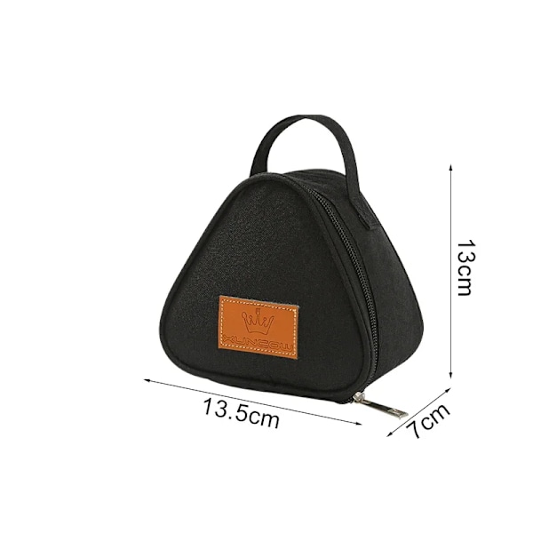 Triangular Insulated Lunch Bag Thicken Thermal Cooler Bento Box Bags Food Carrier Portable Travel Picnic Storage Container black