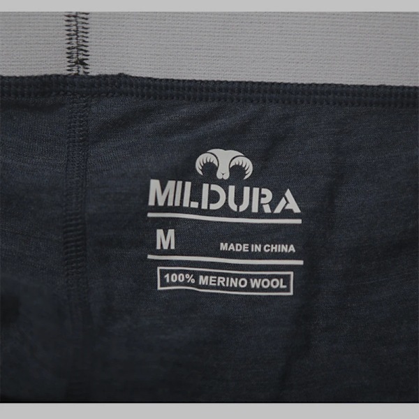 100% Merinould Boxer Brief Mænd Merinould Undertøj Base Layer Merino Boxer Briefs Underbukser Blød Fugt Åndbar Navy (1 Pc) XL