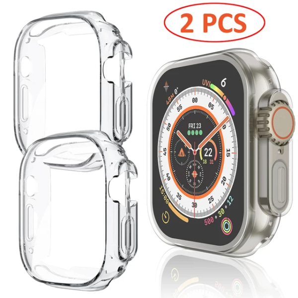 2Pack Rem för Apple Watch band Ultra 49mm 44MM 40MM 45mm armband urband Skärmskydd Apple Watch Series 3 4 5 6 SE 7 8 2 Pack 41mm Series 7 8
