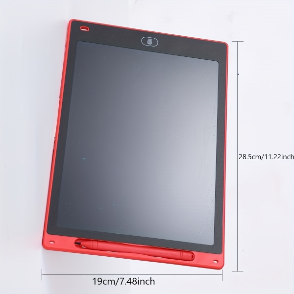 25,4 Cm 30,48 Cm (monokrom) LCD-rit- och skrivblock, rolig present att klottra, skissa och skriva, pusselleksak, kan förbättra uppmärksamhet och kreativitet Red 30.48 cm (monochrome)