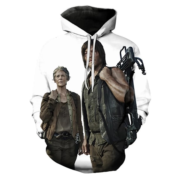 The Walking Dead Hoodies 3D Skræk Tv Drama Mænd Kvinder Overdimensionerede Halloween Pullover Hooded Sweatshirts Gade Tøj Tøj LMXQH2024175YR 3XL