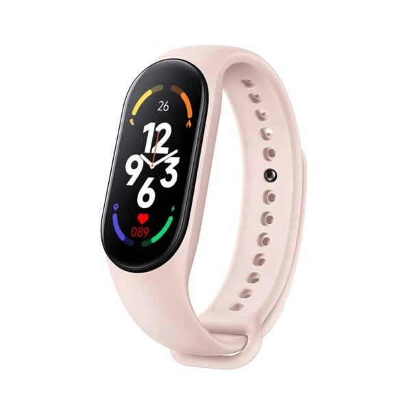 M7 Smart Watch Herr Dam Fitness Tracker Sport Smart Band Bluetooth Puls Kalorier Smartwatch Armband För Xiaomi Pink