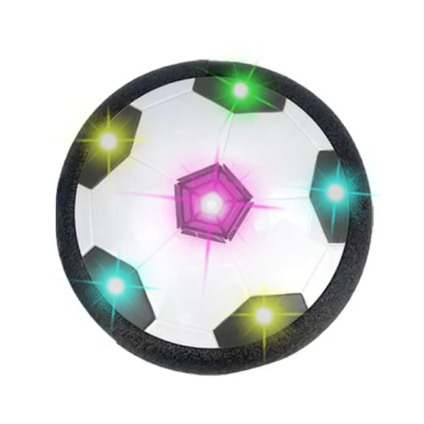 Ny Hover Fotboll Luftkudde Flytande Foam Fotboll med LED-ljus Glidande leksaker Fotboll Barn Utomhus Inomhus Sportspel Without music 18cm