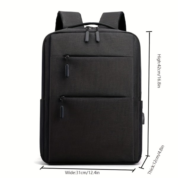Business Casual Commuter Laptop-väska för män, skolväska för gymnasieelever Ryggsäck grey