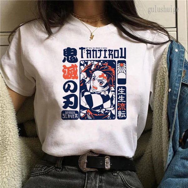 Unisex New Demon Slayer Kawaii Nezuko T-shirt Toppar Het japansk anime-tröja Kimetsu No Yaiba Tanjiro Zenitsu Manga-tröja Man 15700 M